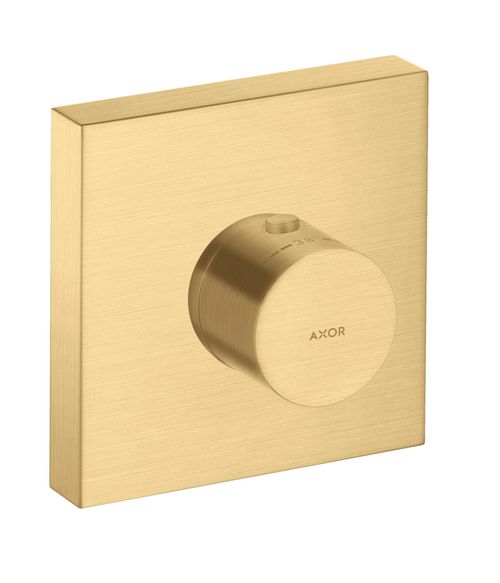 AXOR-HG-AXOR-ShowerSolutions-Thermostatmodul-120-120-Unterputz-eckig-Brushed-Gold-Optic-10755250 gallery number 1